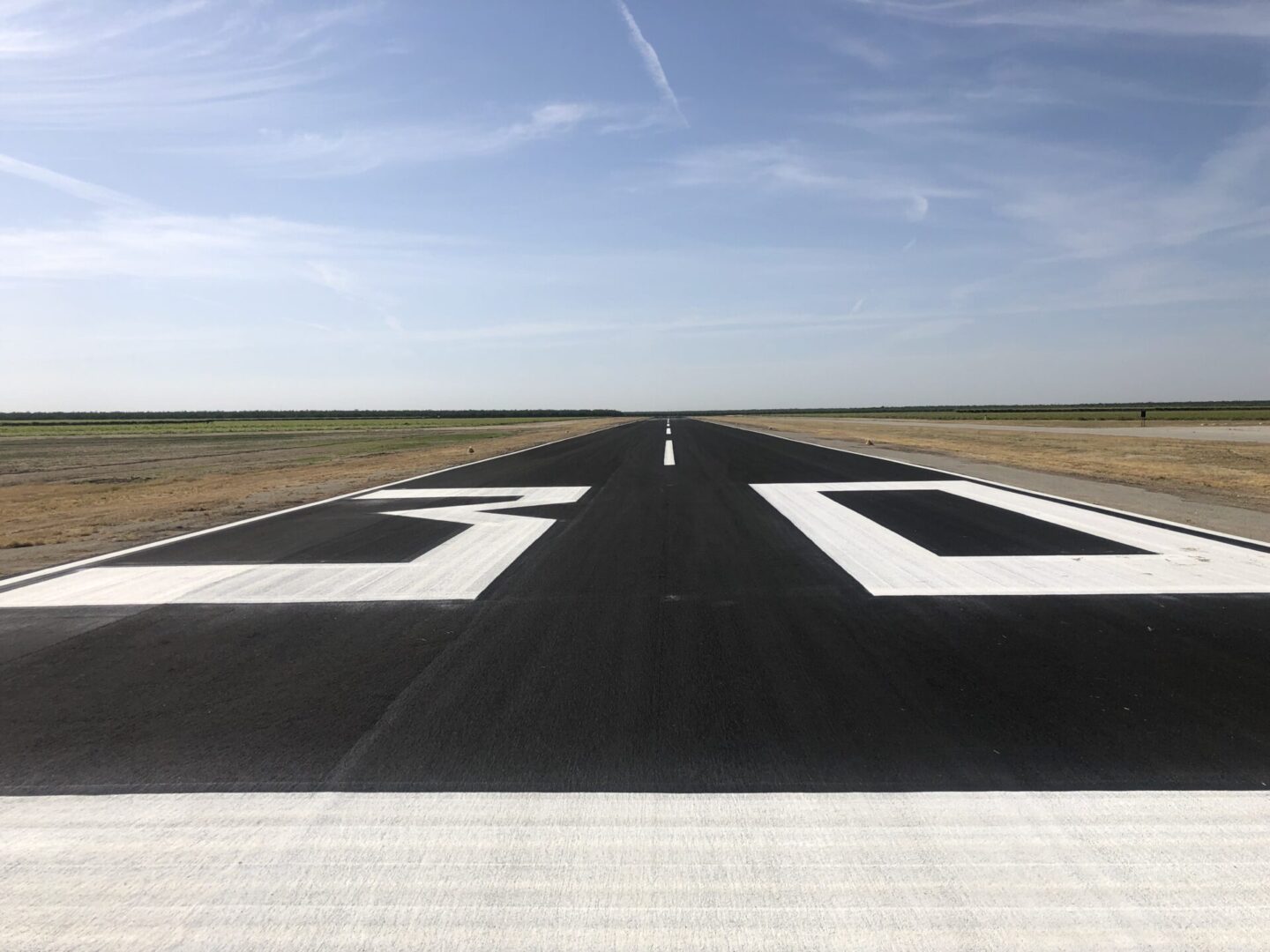 Wasco Airport ground with white markings